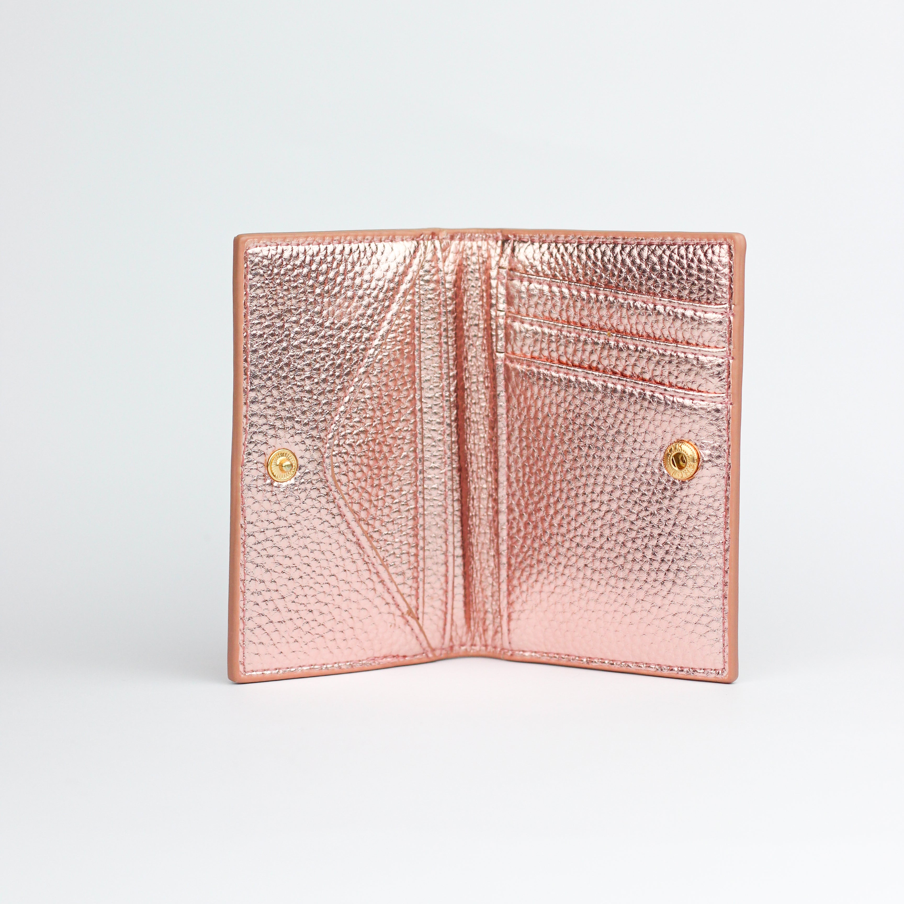 Mettalic Pink Card Holder Wallet (PU)