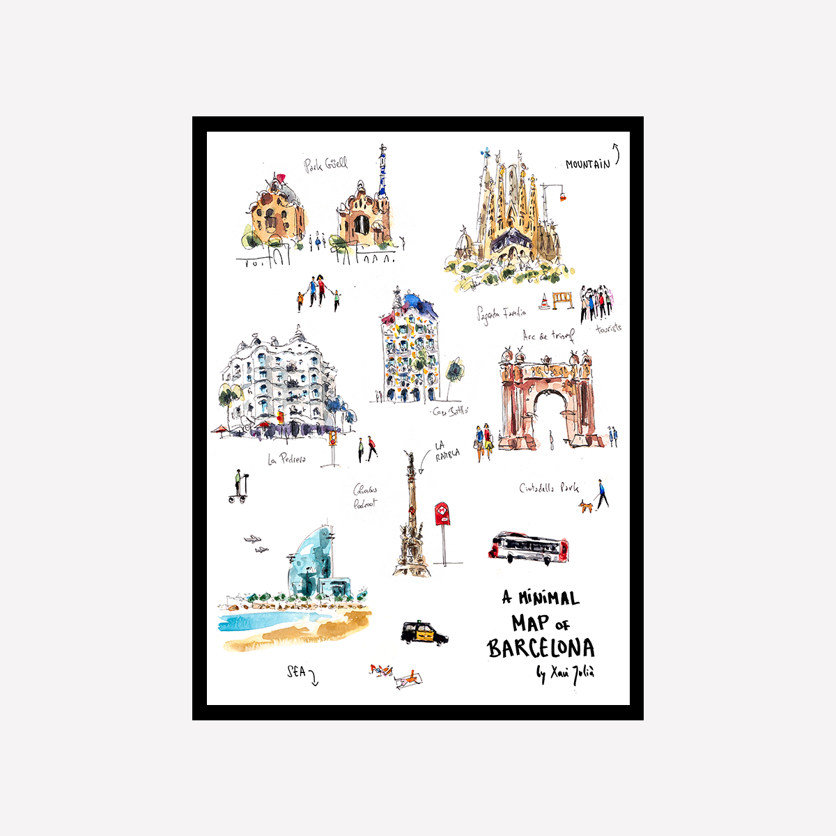 Minimal Map Art Print