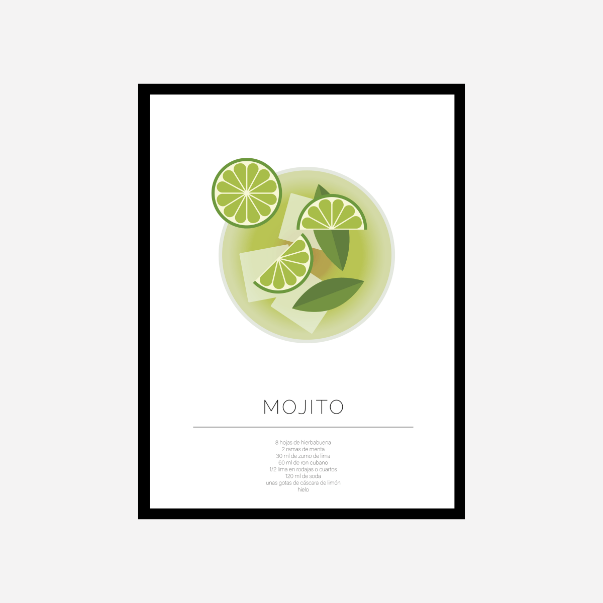 Mojito Line Art Print - DesignPlace