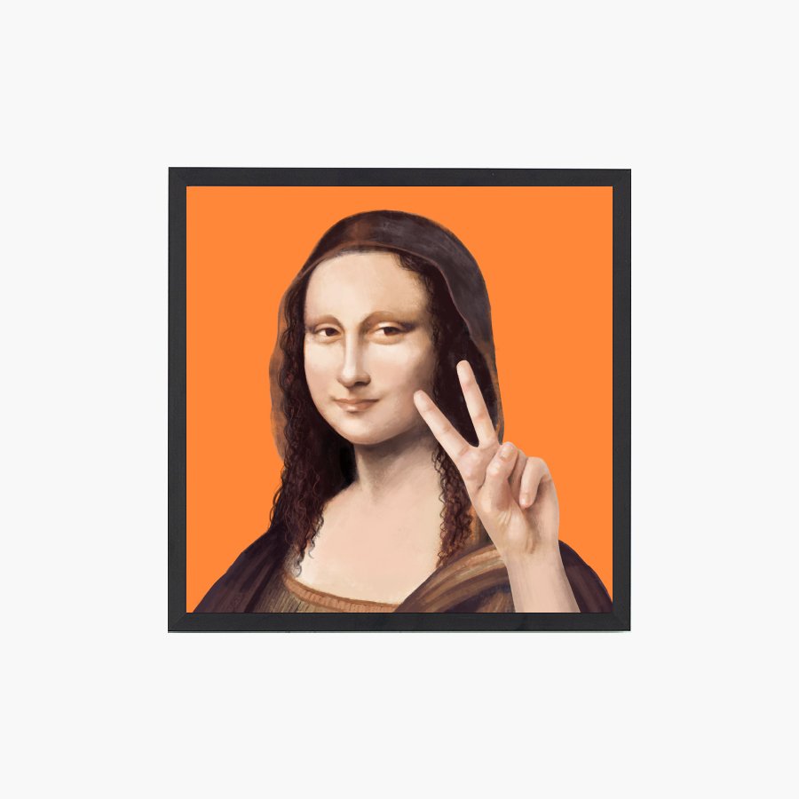 Monalisa Peace Art Print - DesignPlace