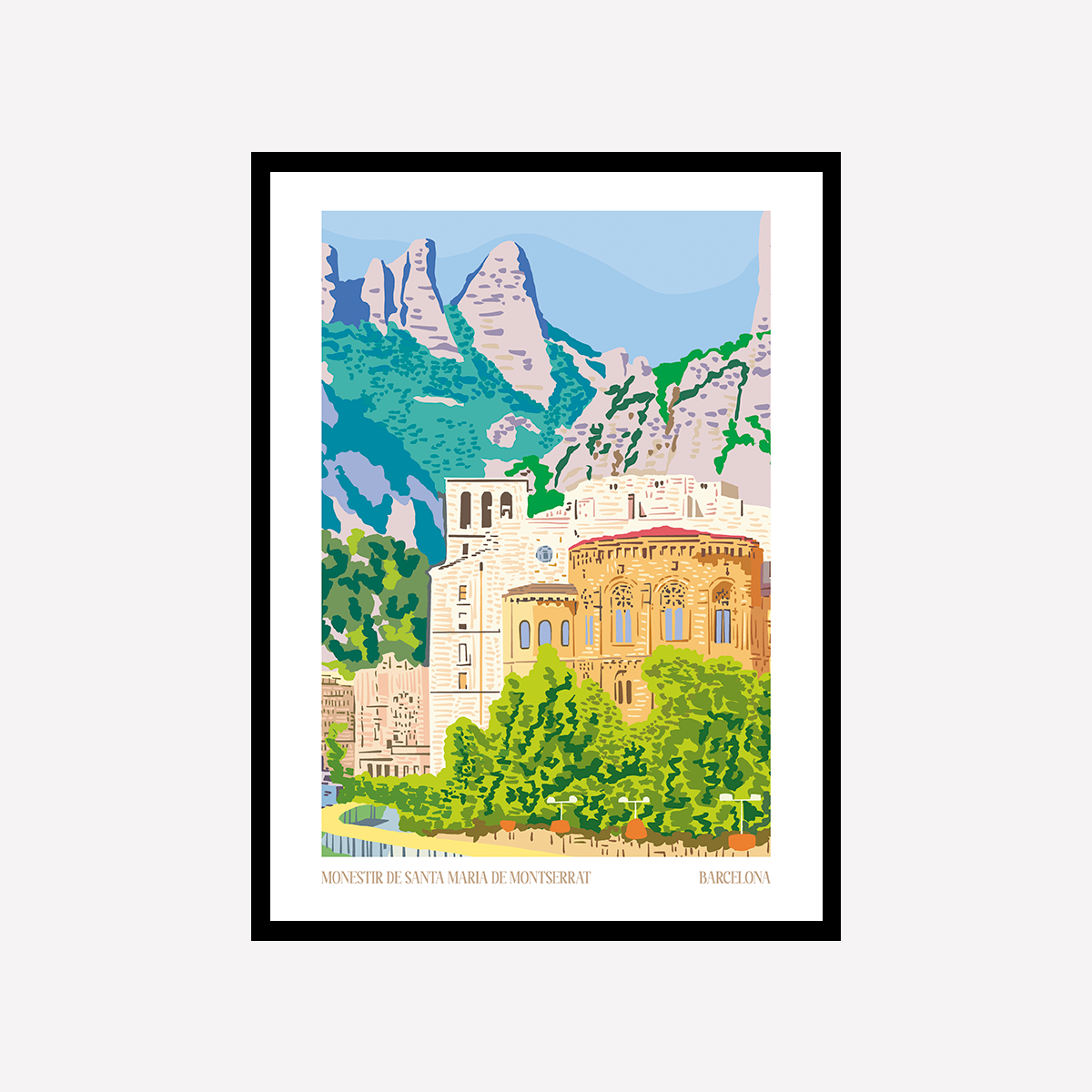 Vector Monestir de Santa Maria de Montserrat