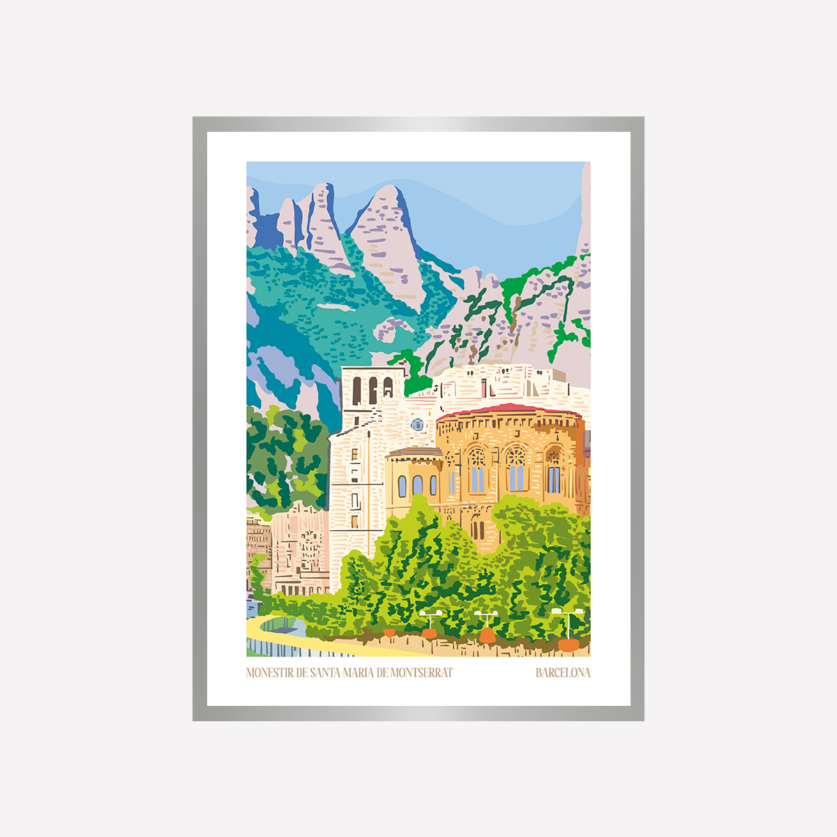 Vector Monestir de Santa Maria de Montserrat