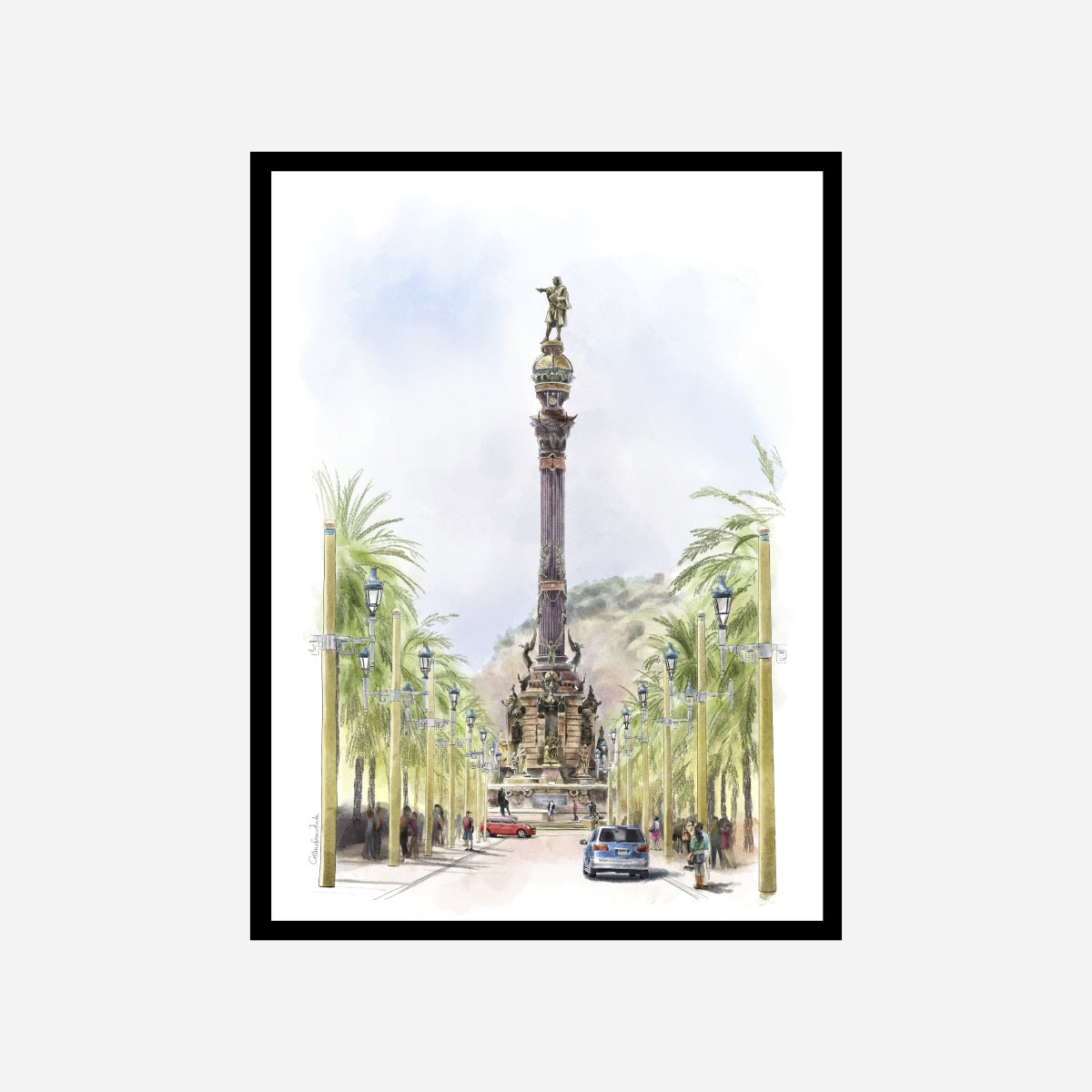 Monumento Colon Art Print - DesignPlace