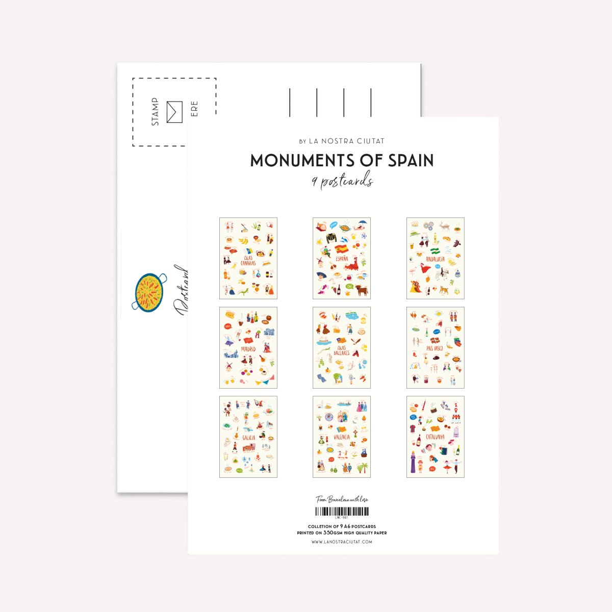 Monuments of Spain Postcard Pack - DesignPlace