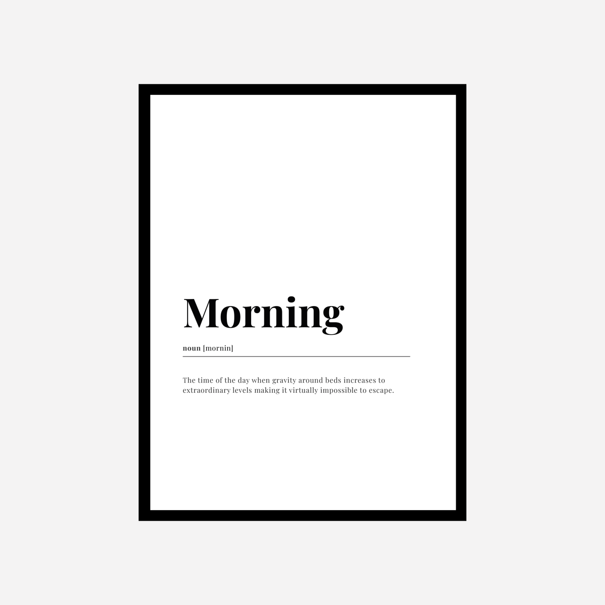 Morning Dictionary Art Print - DesignPlace