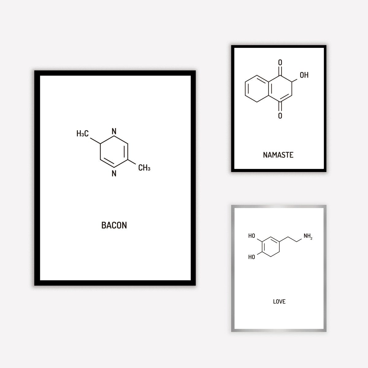 Namaste Chemical Structure Art Print - DesignPlace