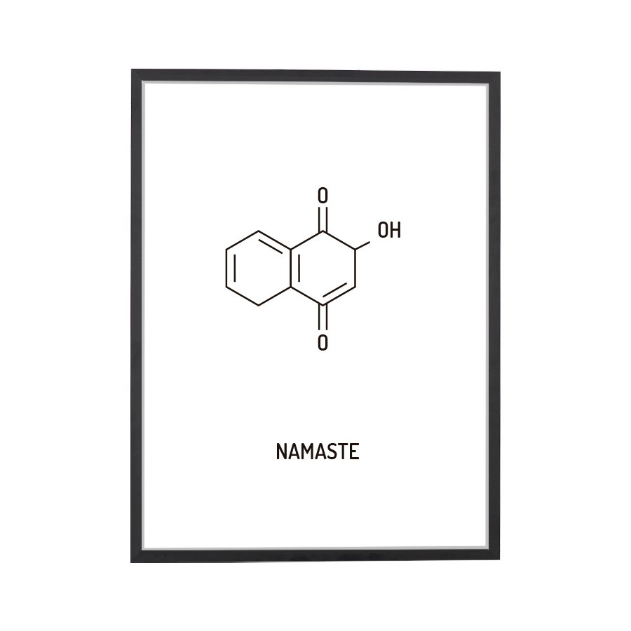 Namaste Chemical Structure Art Print - DesignPlace