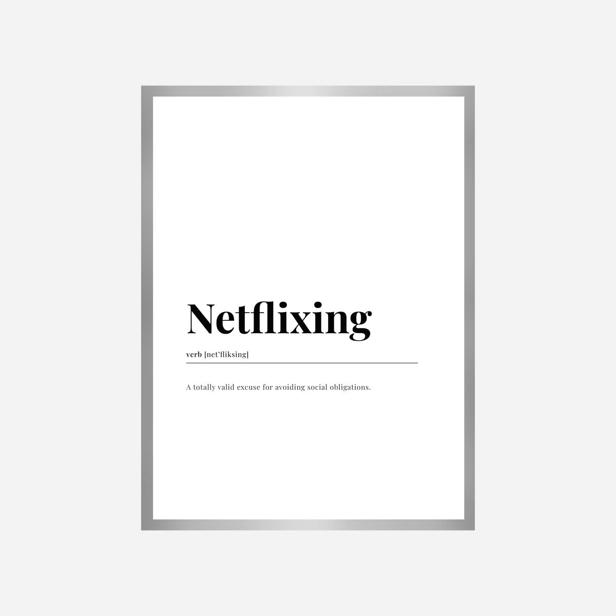 Netflixing Dictionary Art Print - DesignPlace