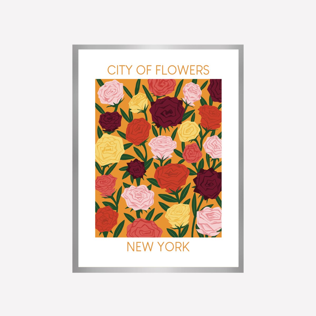 New York City of Flowers Art Print - DesignPlace