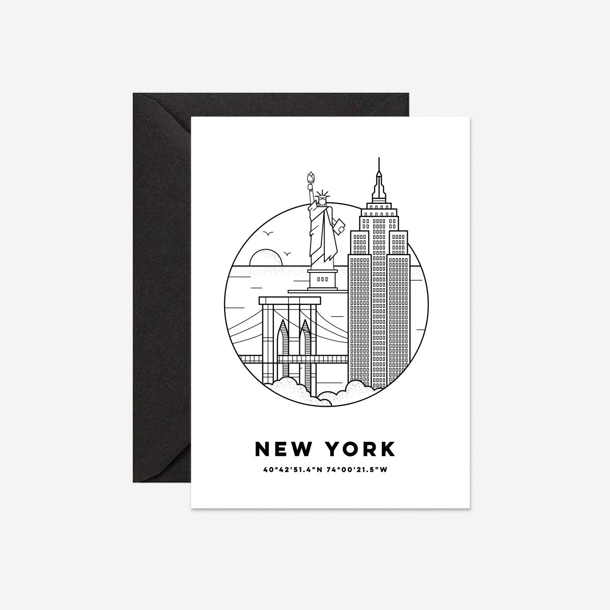 New York Cityscape Greeting Card - DesignPlace