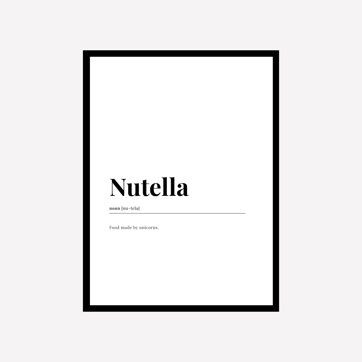 Nutella Dictionary Art Print - DesignPlace