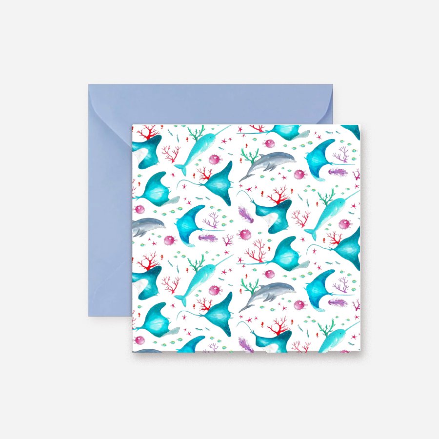 Ocean Pattern Greeting Card - DesignPlace