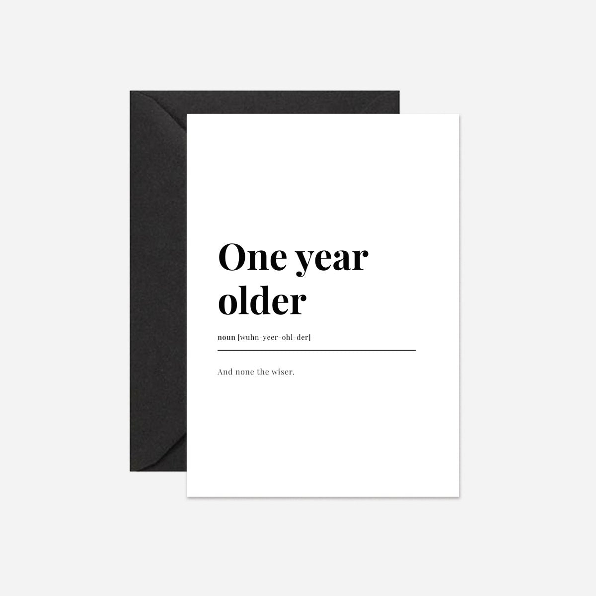 One Year Older Dictionary Card - DesignPlace