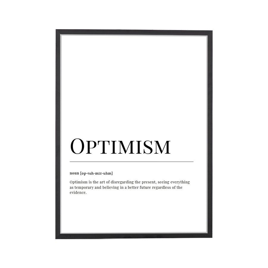 Optimism Dictionary Art Print - DesignPlace