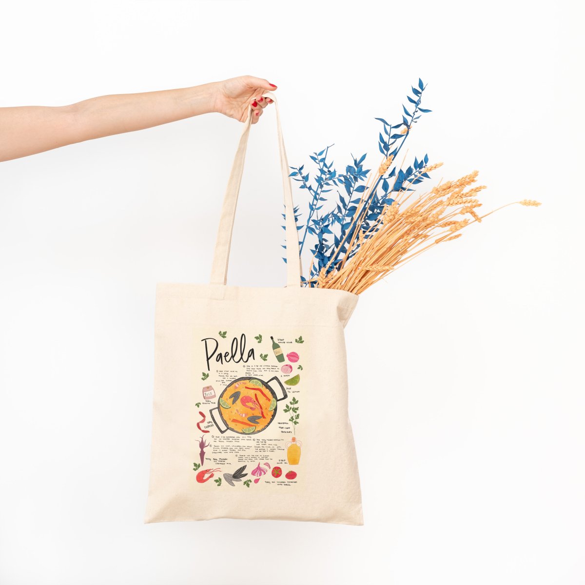 Paella Receta Tote Bag - DesignPlace