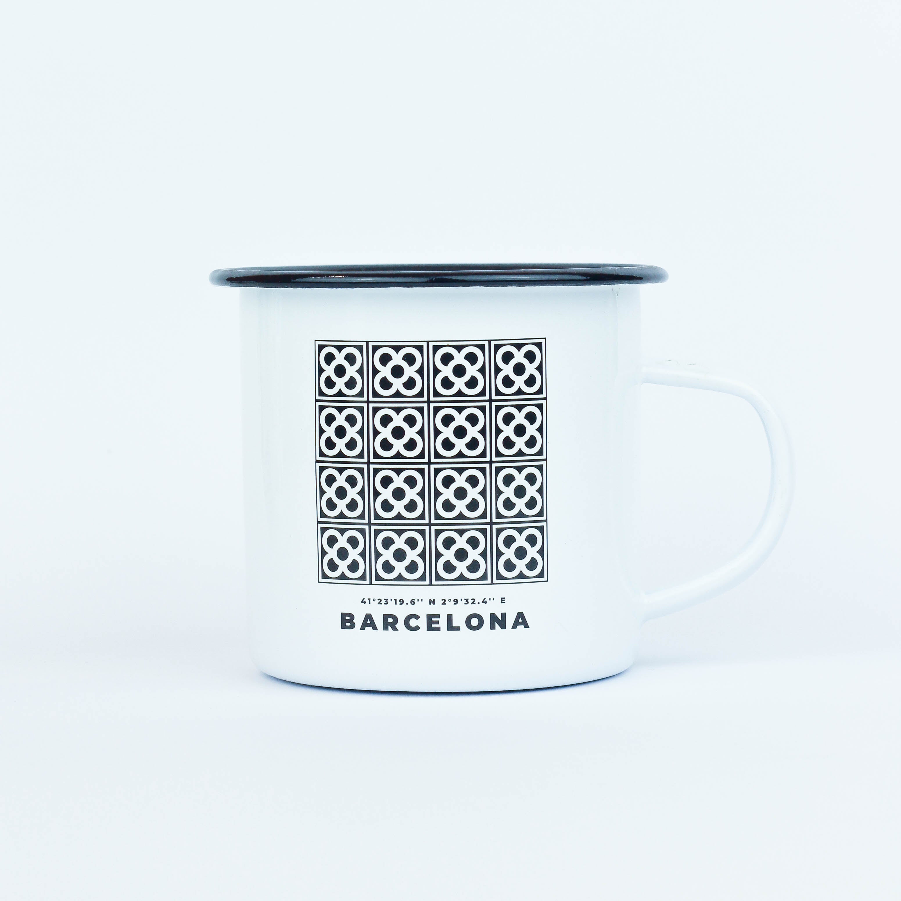 Panot Hydraulic Tiles Enamel Mug