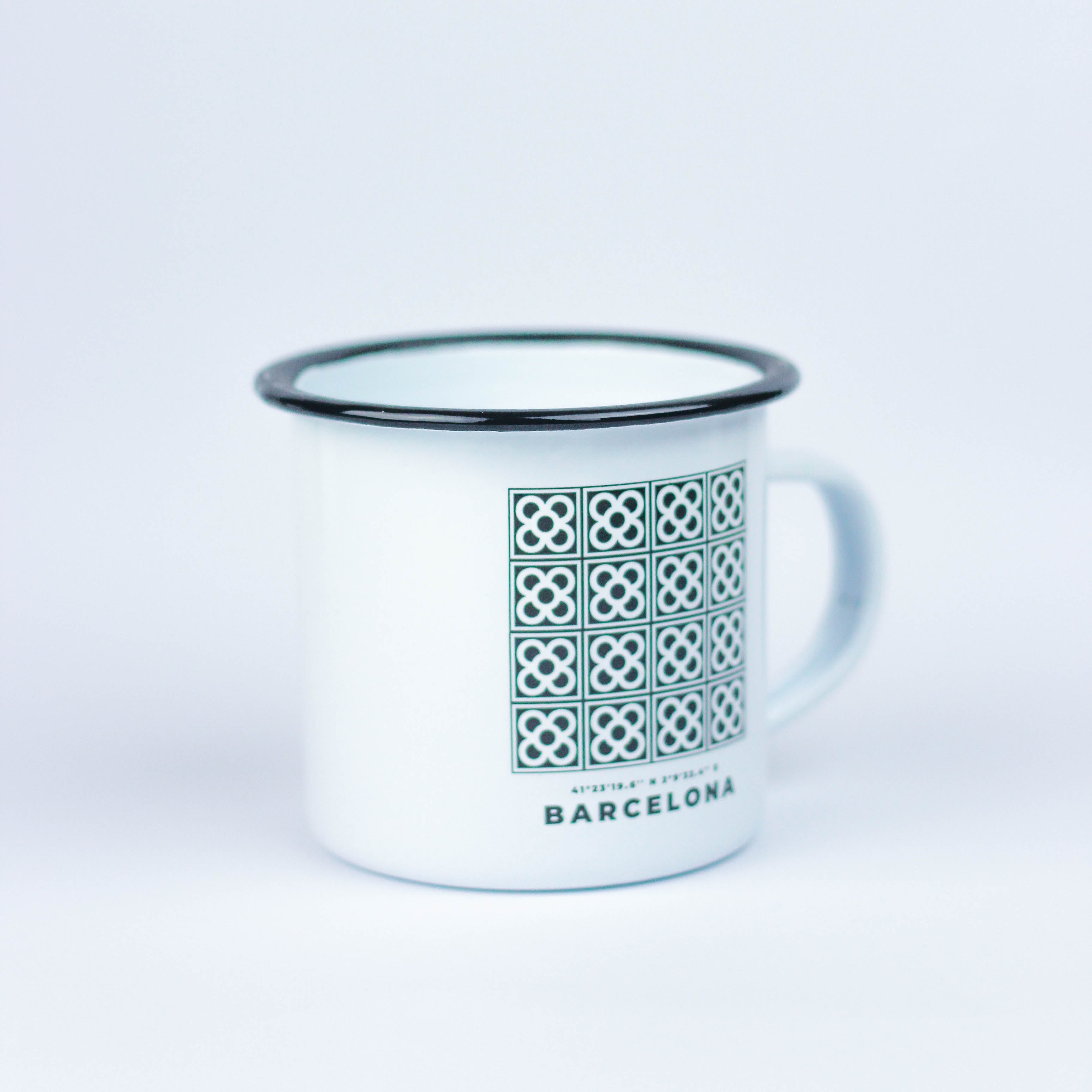 Panot Hydraulic Tiles Enamel Mug