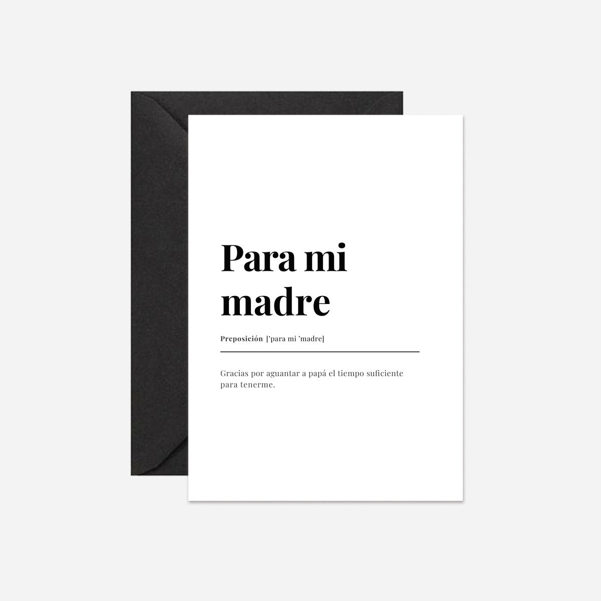 Para Mi Madre Dictionary Card - DesignPlace