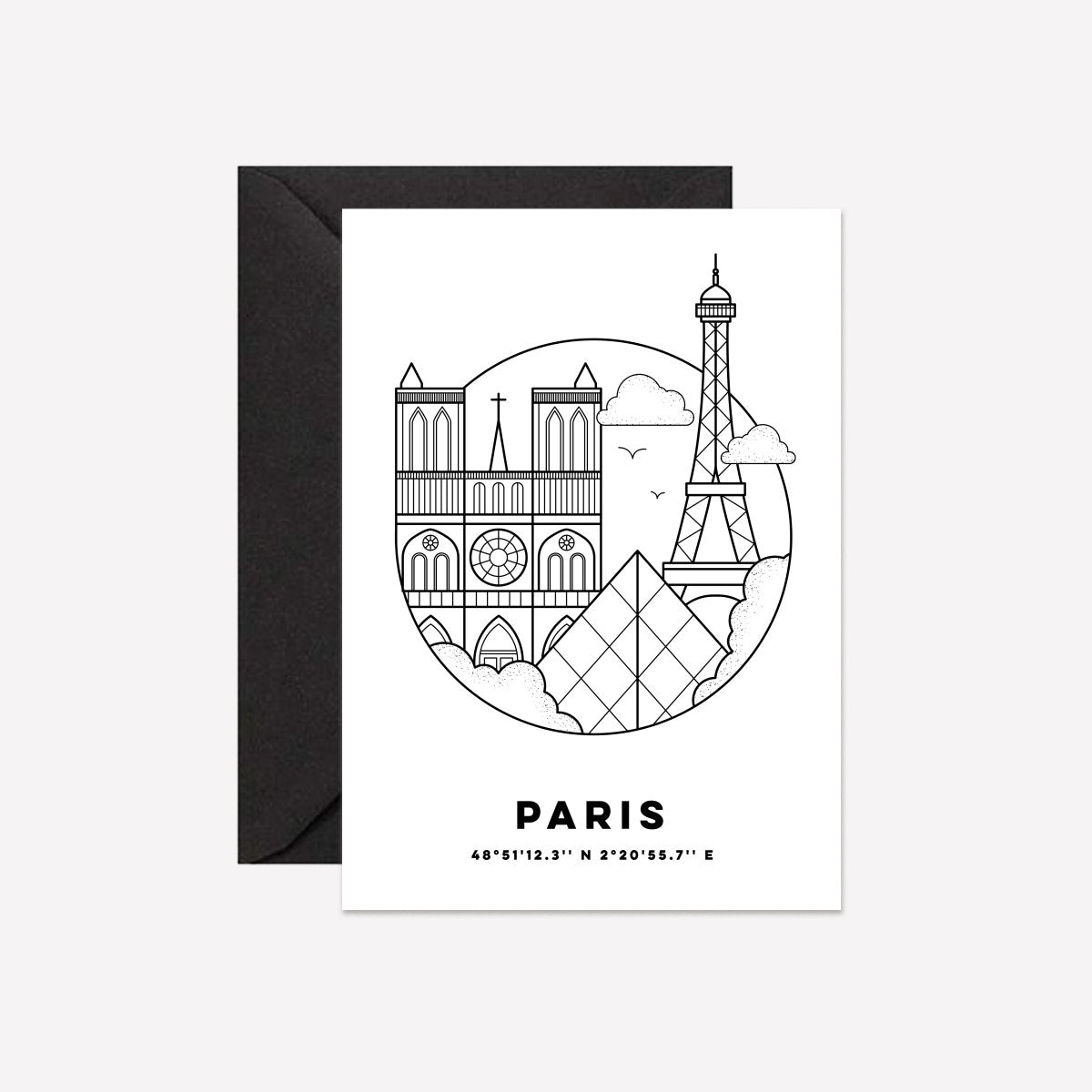 Paris Cityscape Greeting Card - DesignPlace