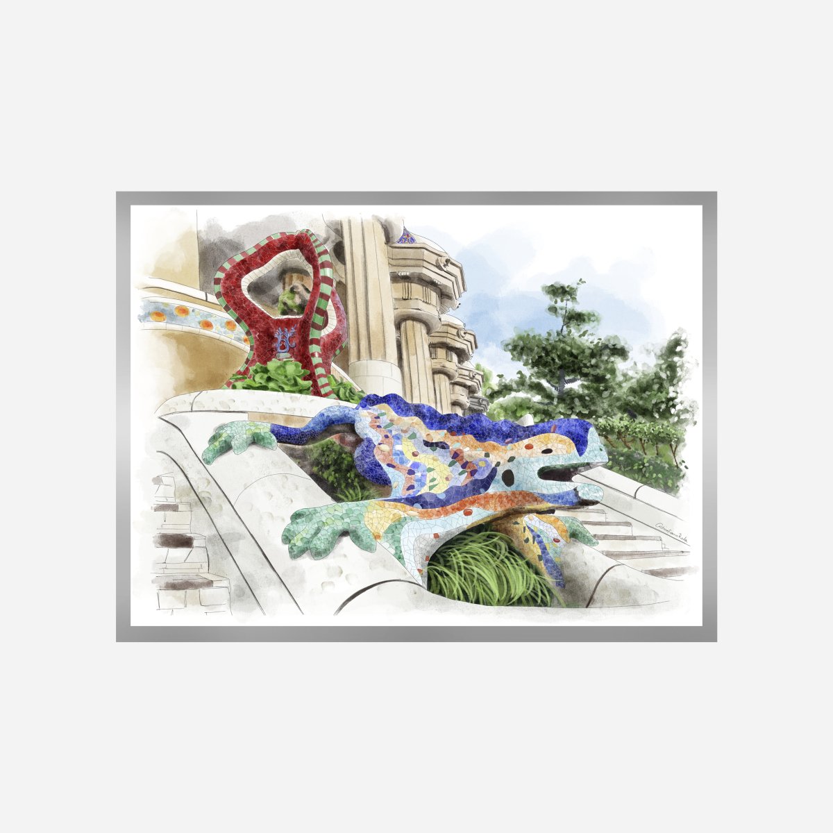 Park Güell Art Print - DesignPlace