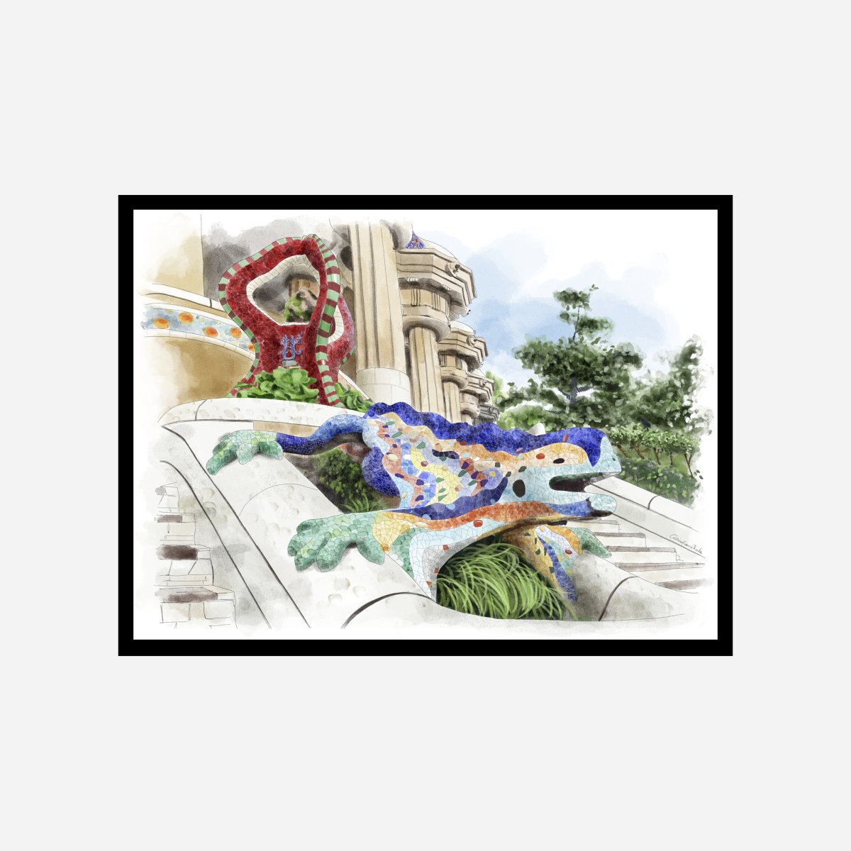 Park Güell Art Print - DesignPlace