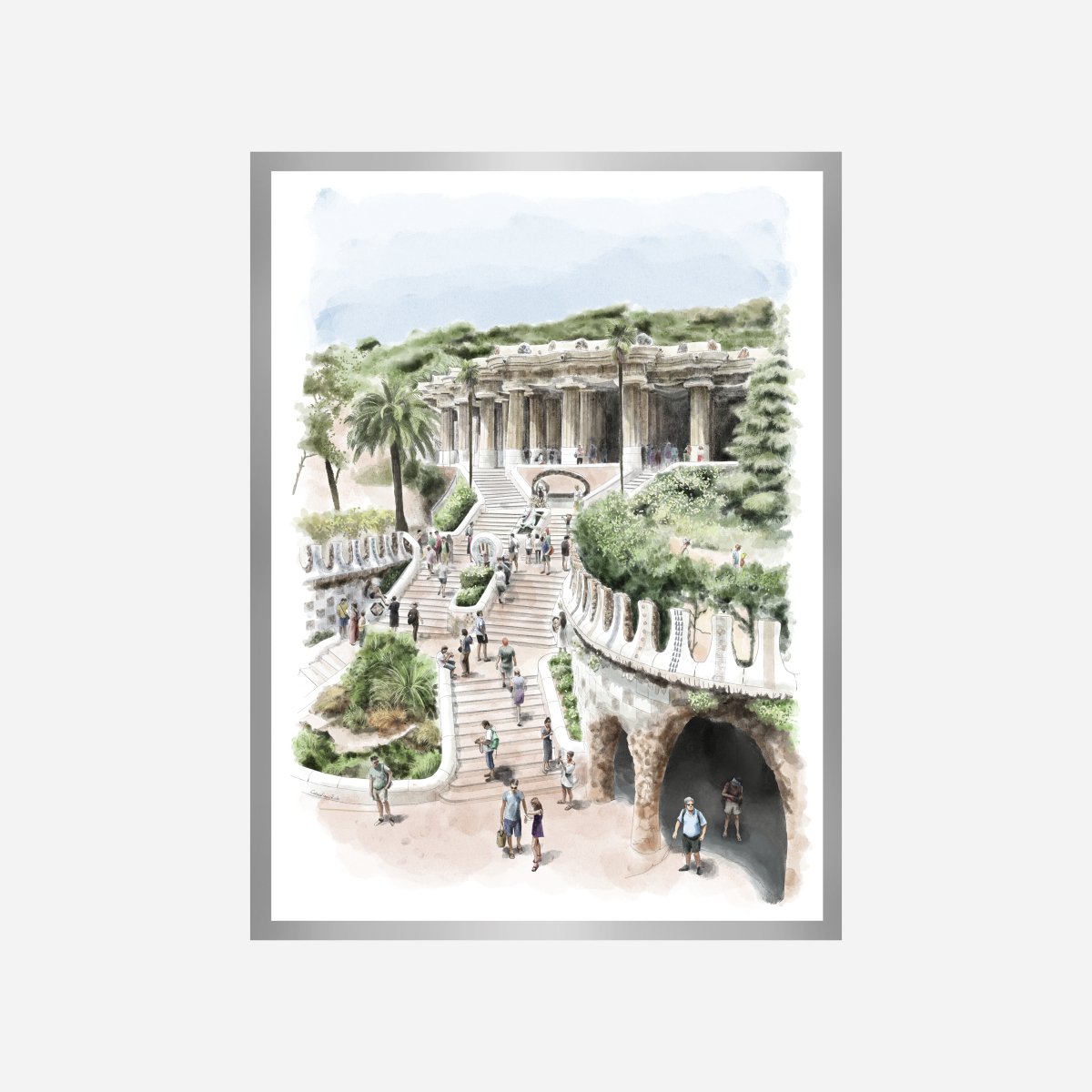 Park Güell Escalera Art Print - DesignPlace