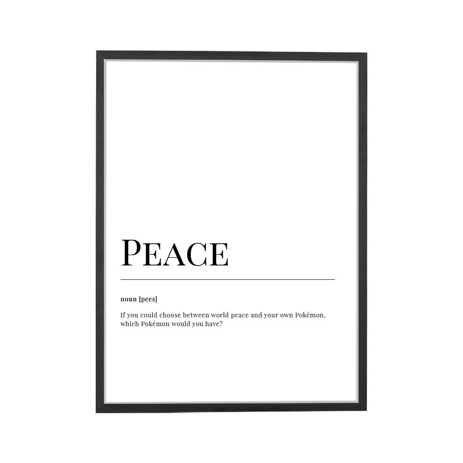 Peace Dictionary Art Print - DesignPlace