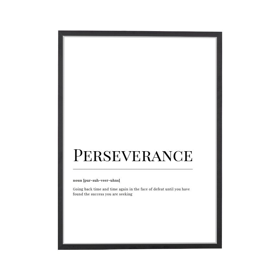 Perseverence Dictionary Art Print - DesignPlace