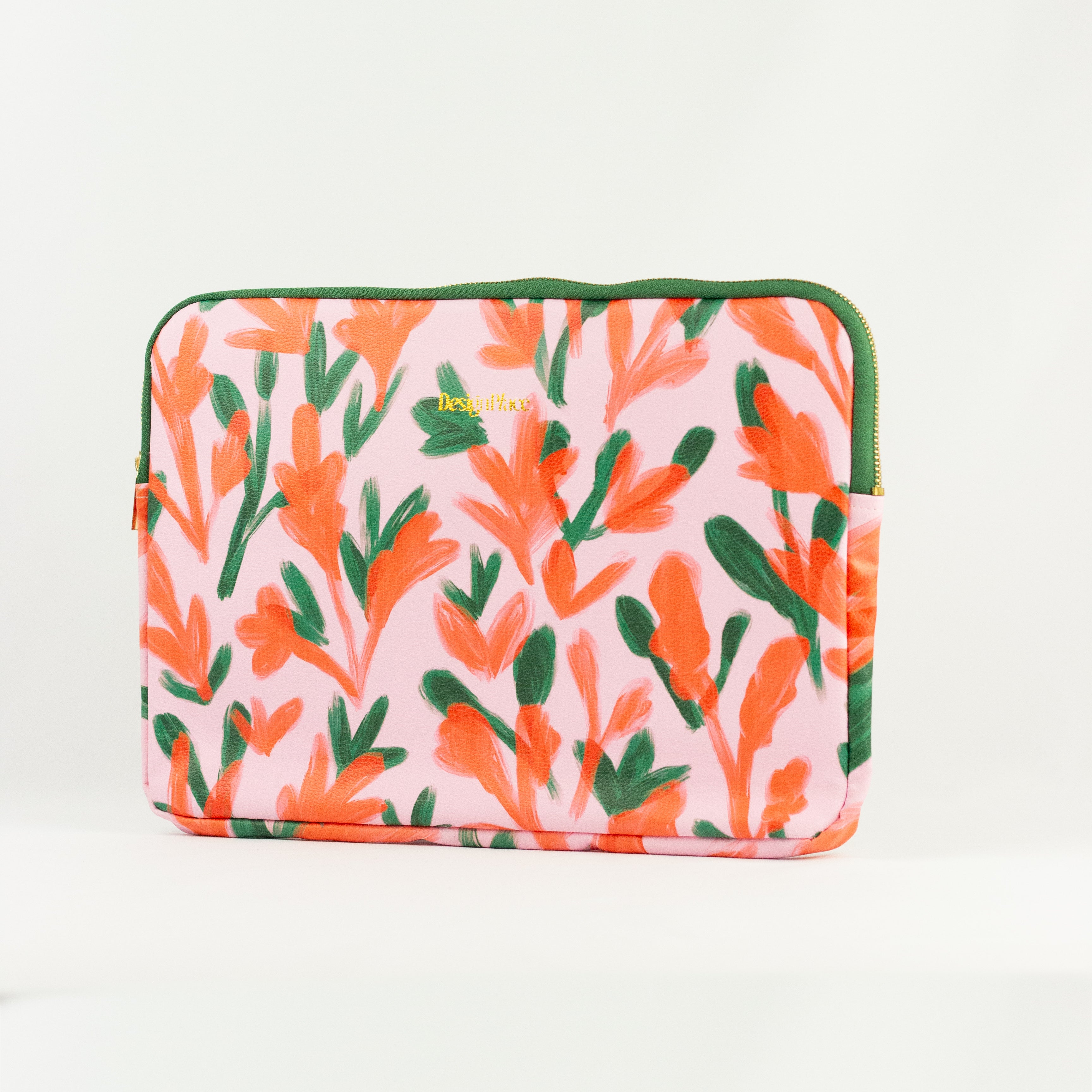 Pink & Green Flowers Laptop Sleeve 13" Laptop