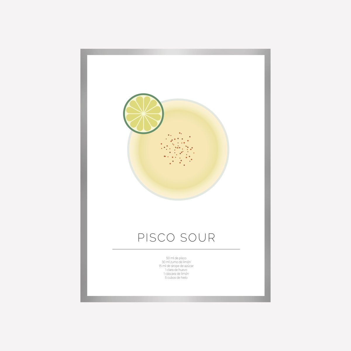 Pisco Sour Line Art Print - DesignPlace