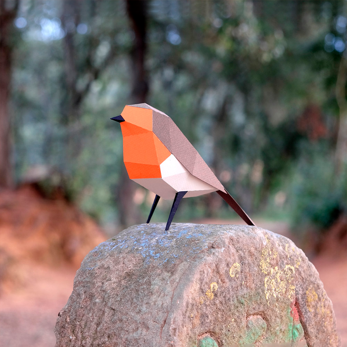 Erithacus Rubecula paper bird