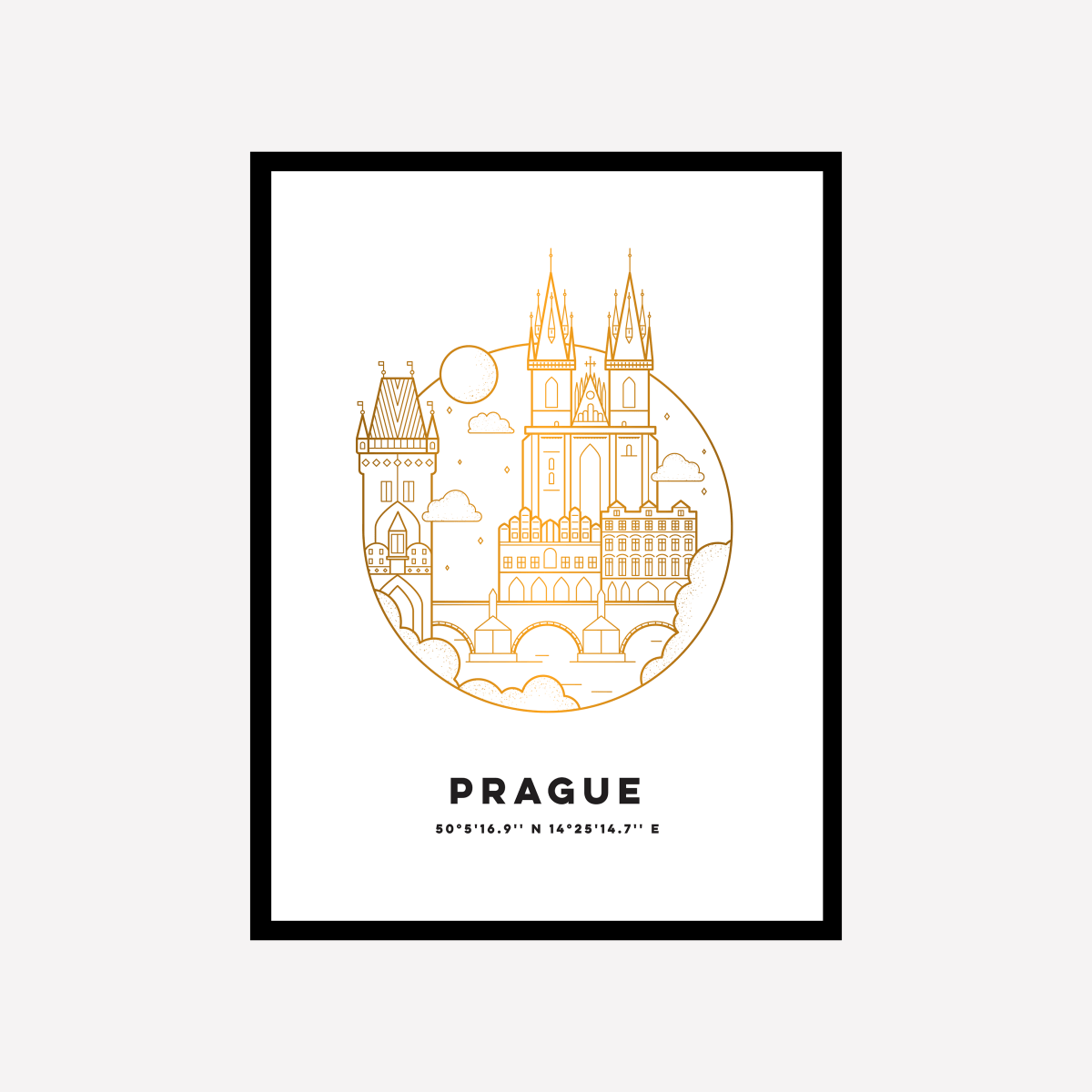 Prague Cityscape Art Print - DesignPlace