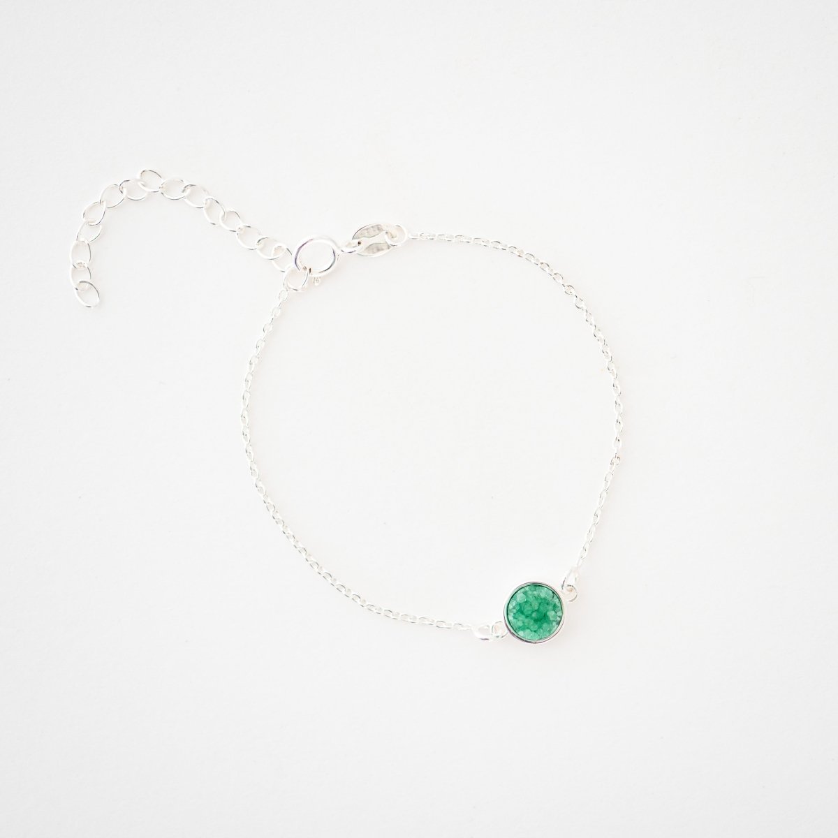 Pulsera Piedra Drusa Turquesa Plateado - DesignPlace