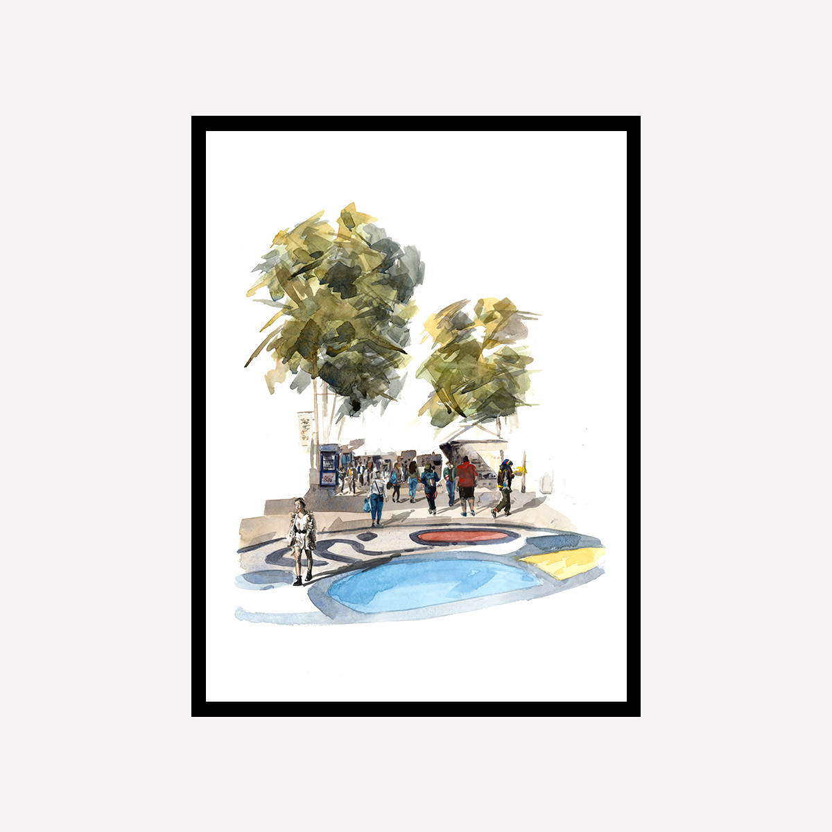 La Rambla, the essence of Barcelona Art Print