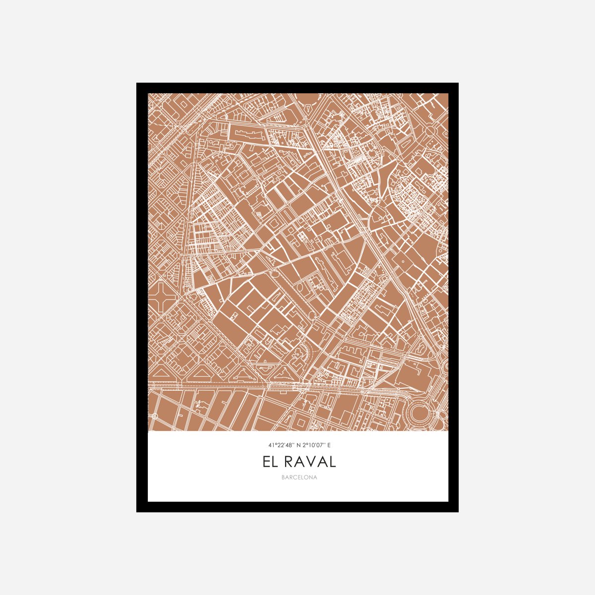 Raval Line Map Art Print - DesignPlace