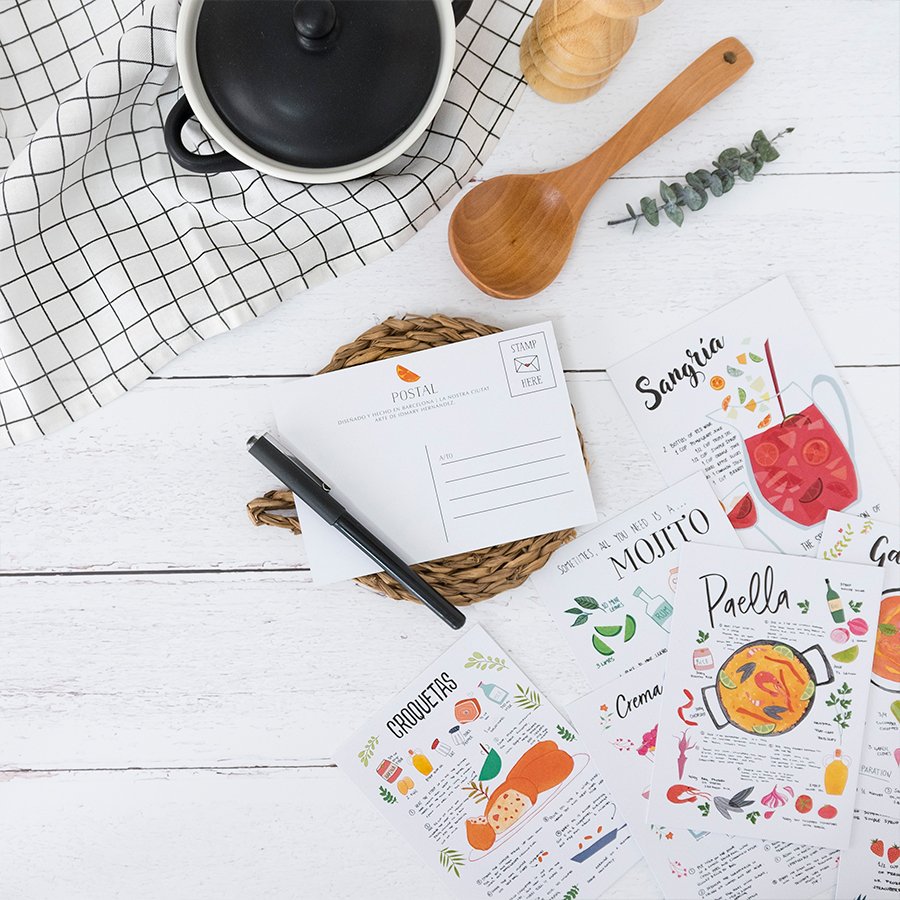 Recetas Postcard Pack - DesignPlace