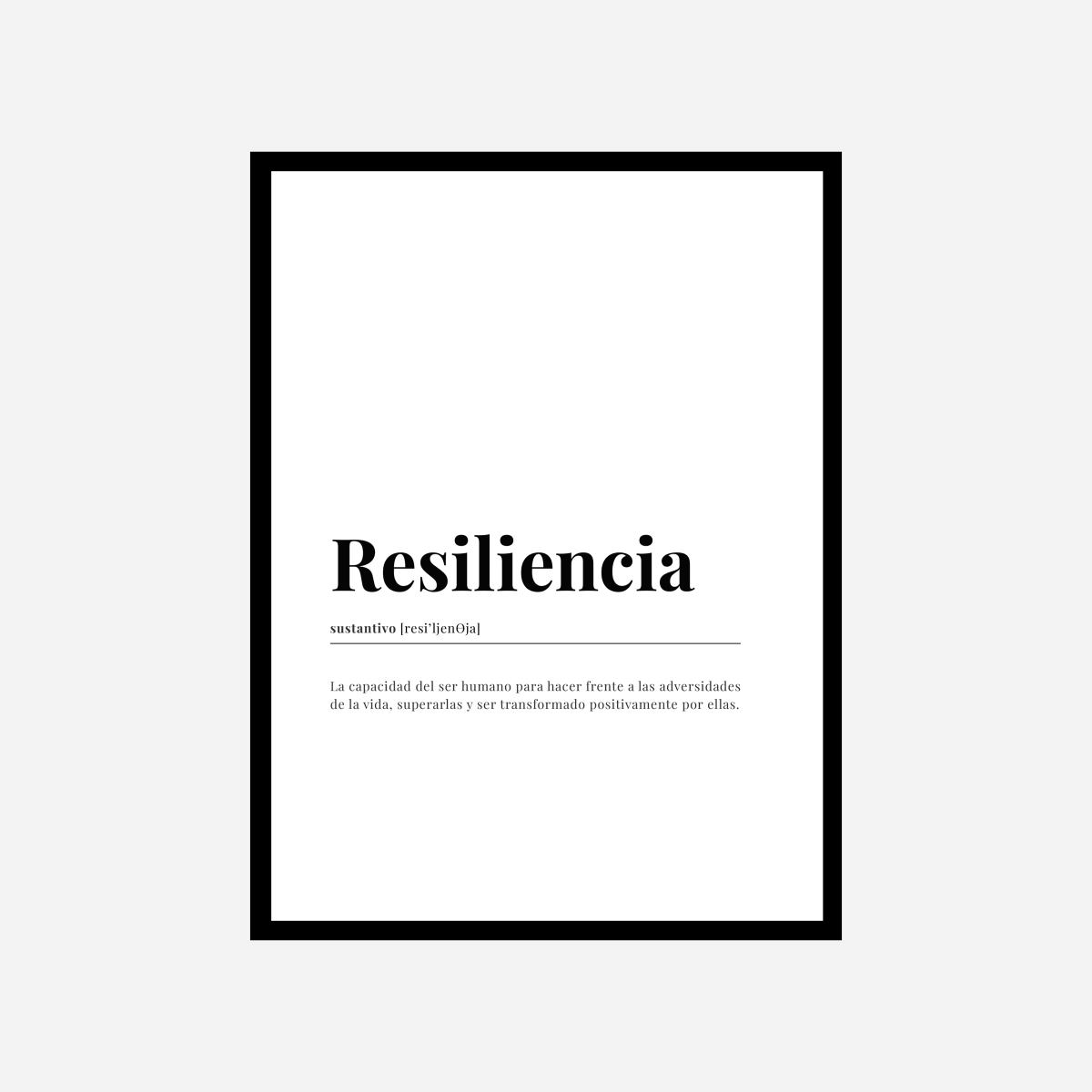 Resiliencia Dictionary Art Print - DesignPlace