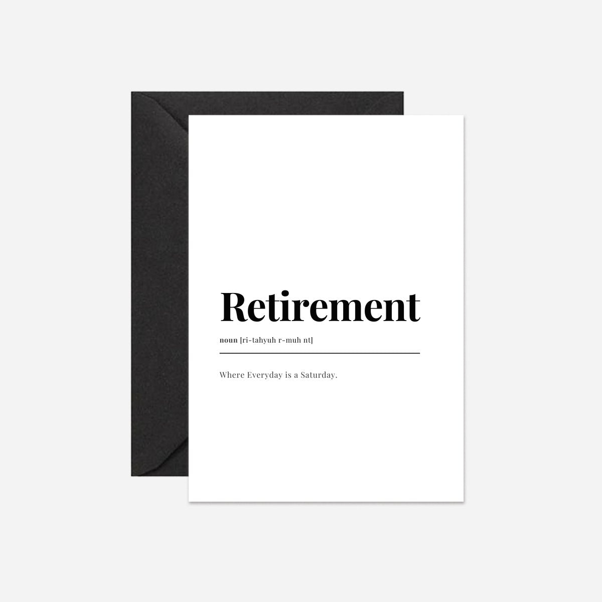 Retirement Dictionary Card - DesignPlace