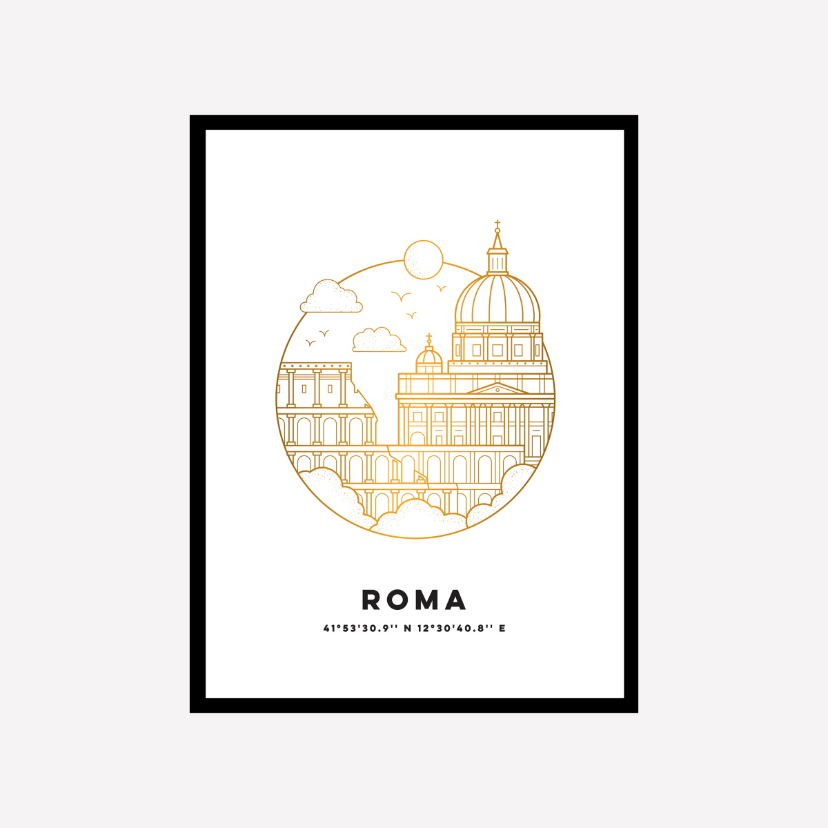 Roma Cityscape Art Print - DesignPlace