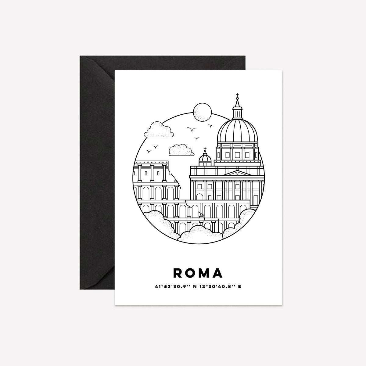 Roma Cityscape Greeting Card - DesignPlace