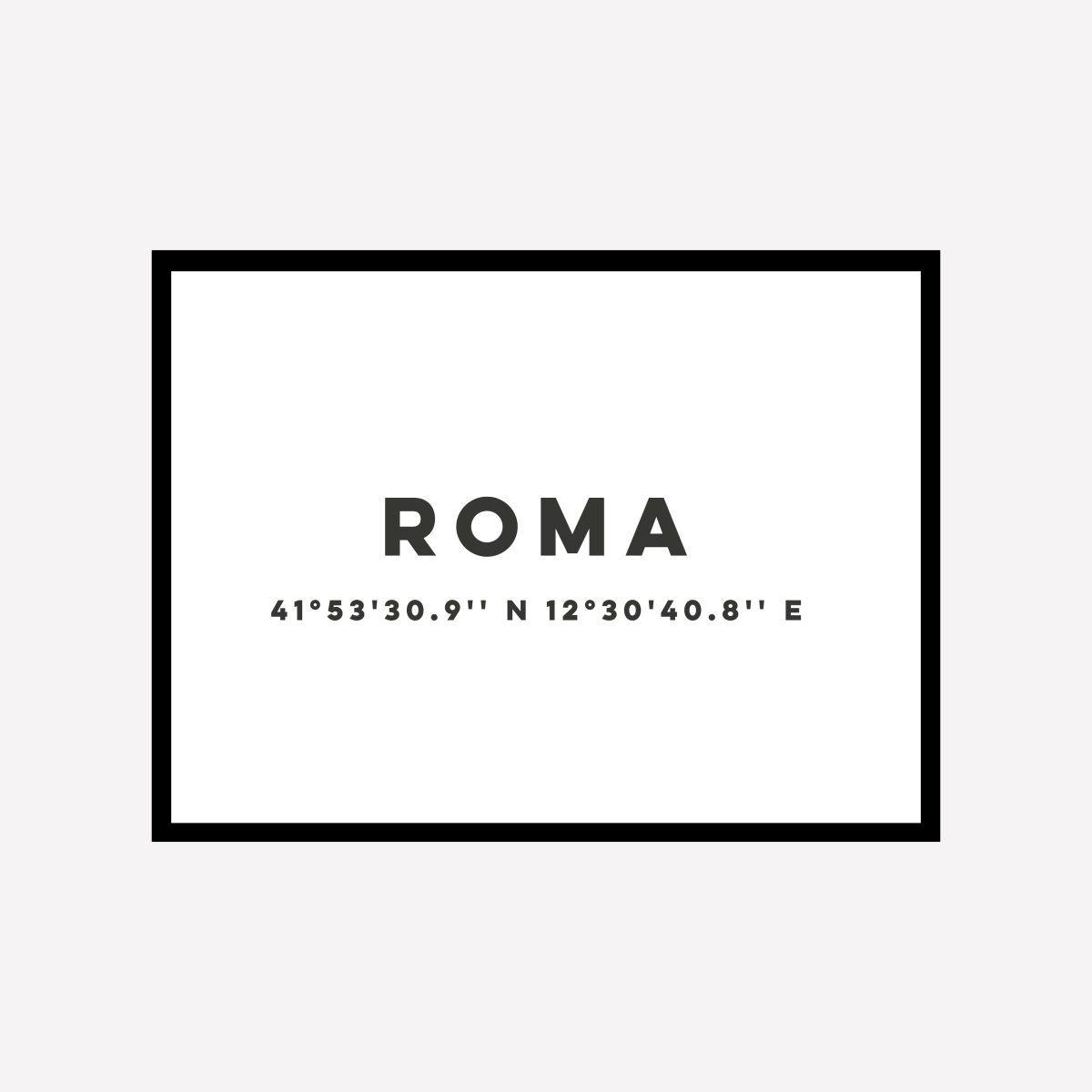 Roma Coordenadas Art Print - DesignPlace