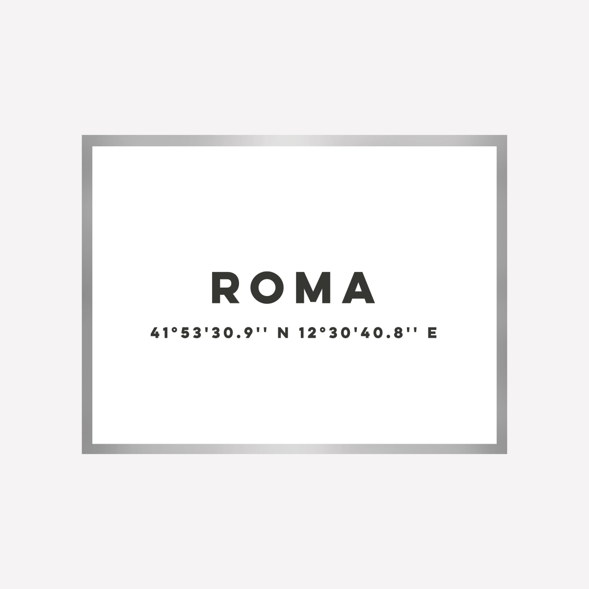 Roma Coordenadas Art Print - DesignPlace