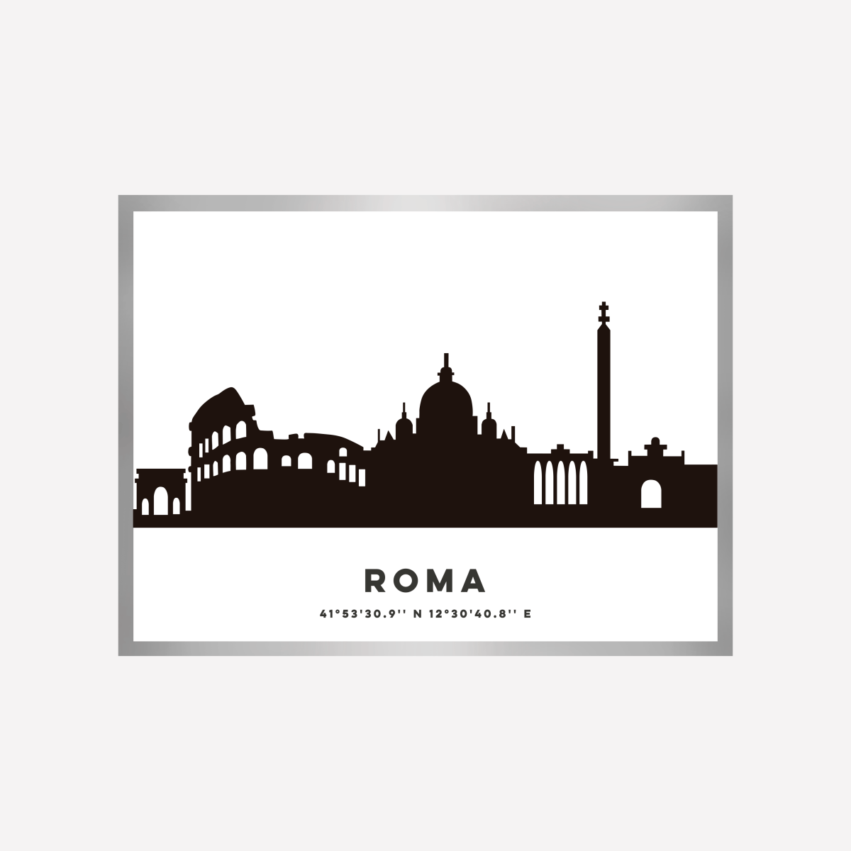 Roma Skyline Art Print - DesignPlace