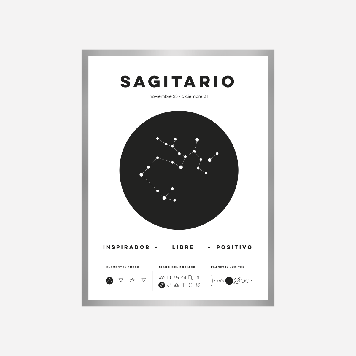 Sagitario Zodiac Sign Art Print - DesignPlace