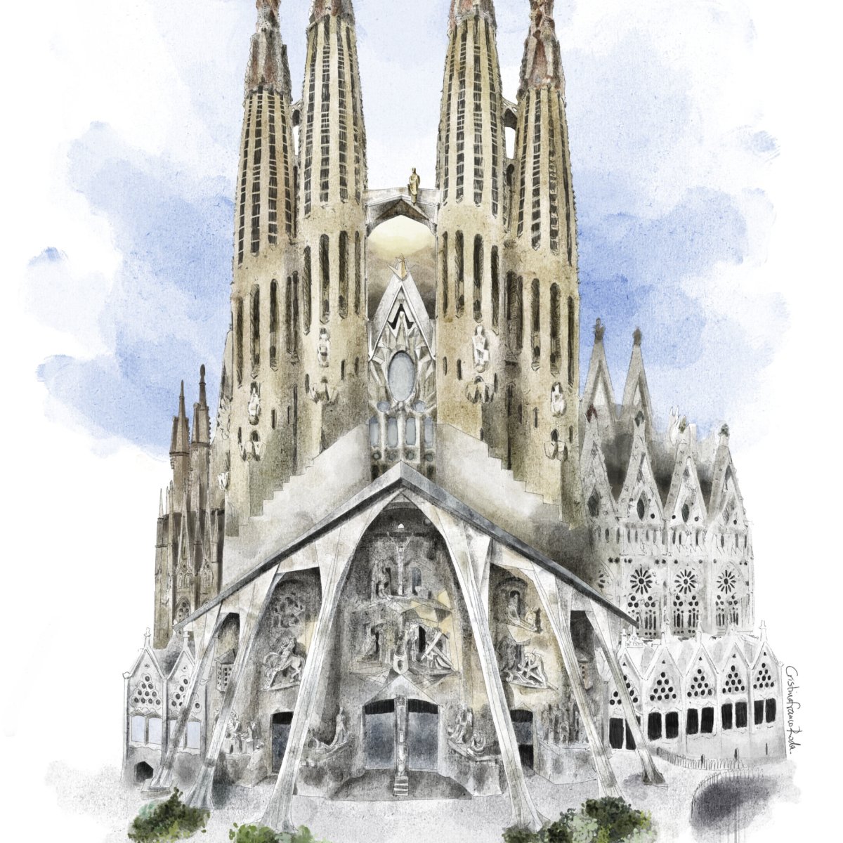 Sagrada Familia Art Print - DesignPlace