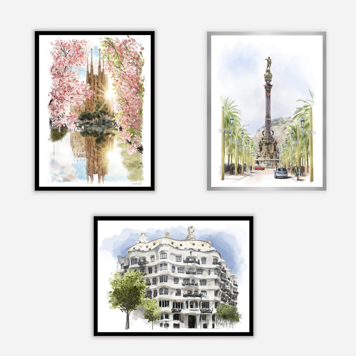 Sagrada Familia en Primavera Art Print - DesignPlace