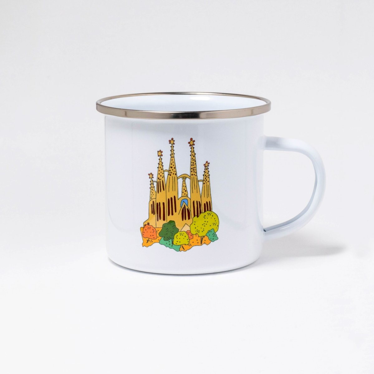 Sagrada Familia Enamel Mug - DesignPlace