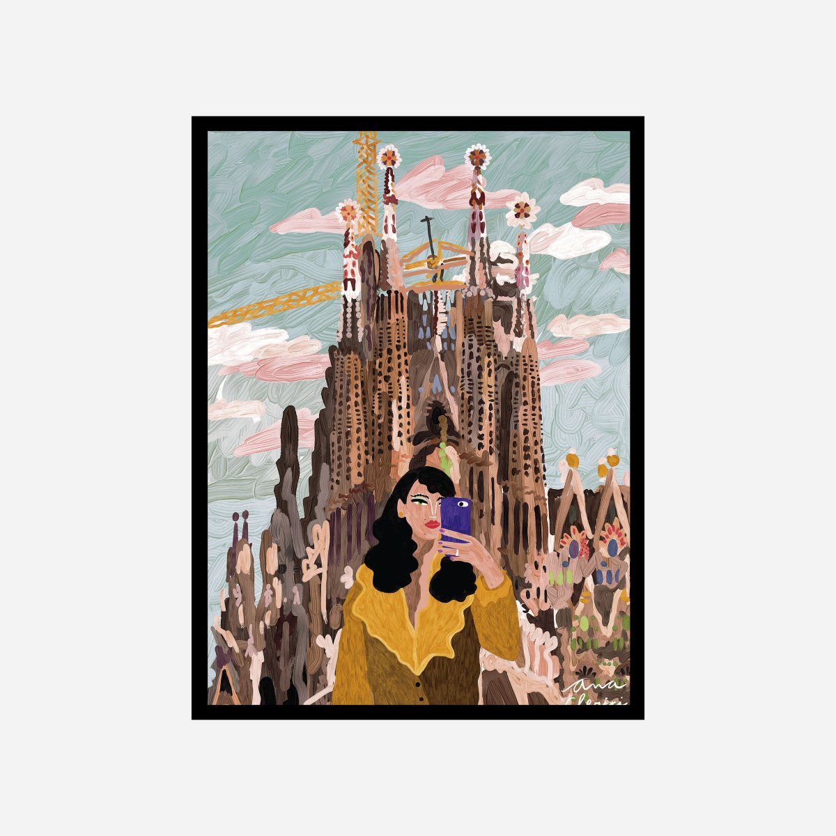 Sagrada Familia Selfie Art Print - DesignPlace