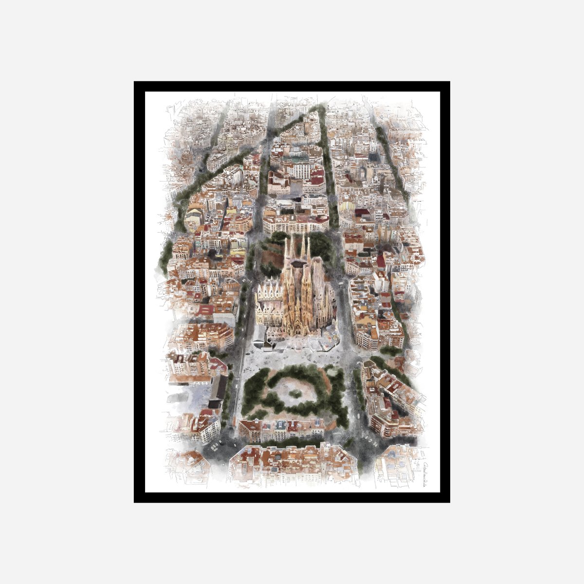 Sagrada Familia Vistas Art Print - DesignPlace