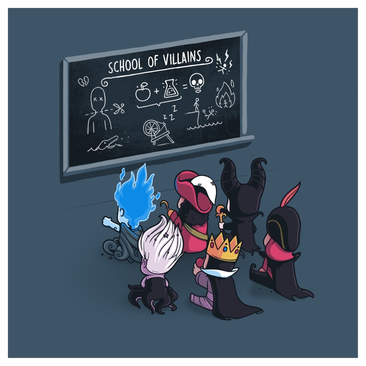 School of Villains Art Print - DesignPlace